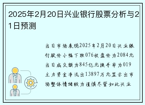 2025年2月20日兴业银行股票分析与21日预测